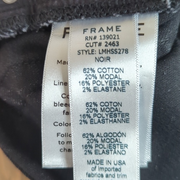 Frame Jagger True Skinny Black Jeans SZ 30 - Picture 12 of 14